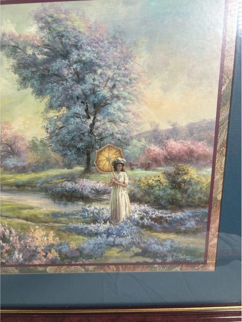 Home interiors Picture Of Woman With Parasol In Flower Garden Lee K Parkinson